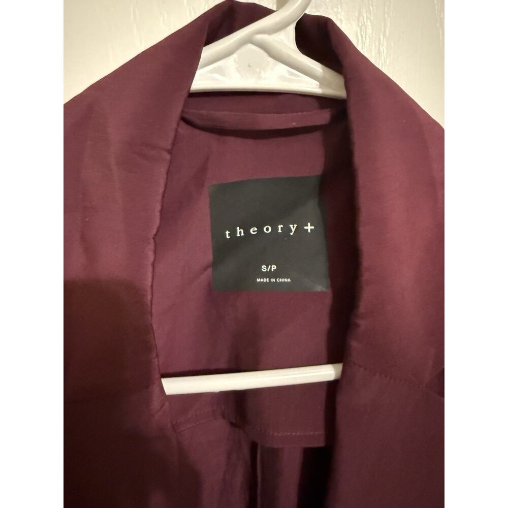 Theory Jacket Women , Polyester, Deep Burgundy, Small, Missing Tie